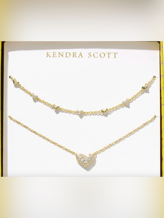 Kendra Scott Jewelry - Kendra Scott Gold Layered Heart Necklace Set